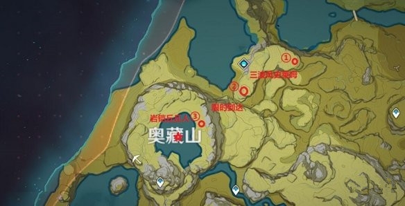 原神奥藏山隐藏任务地图分享