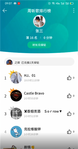 QQ音乐听歌排行榜查看方法